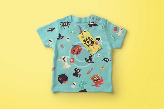 Baby t-shirt mockup for Halloween